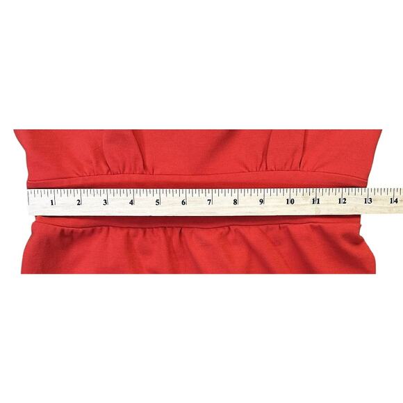 Diane Von Furstenberg Sleeveless Stretch Orange Midi Dress Size 4 - Picture 4 of 8